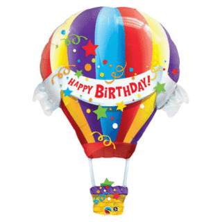 Hot Air balon Happy Birthday