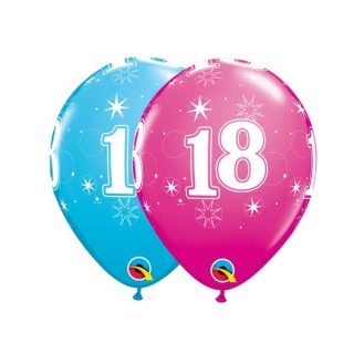 Osamnaesti rođendan gumeni baloni sa zvezdicama