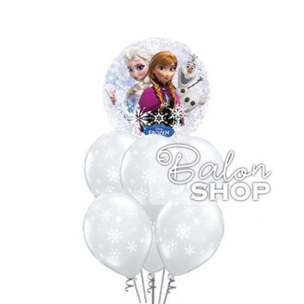 frozen pahuljice buket balona