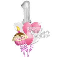 prvi rodjendan roze buket