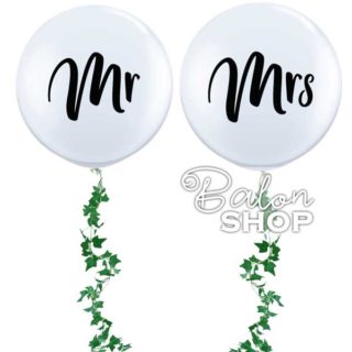 Mr & Mrs veliki balon sa bršljenom