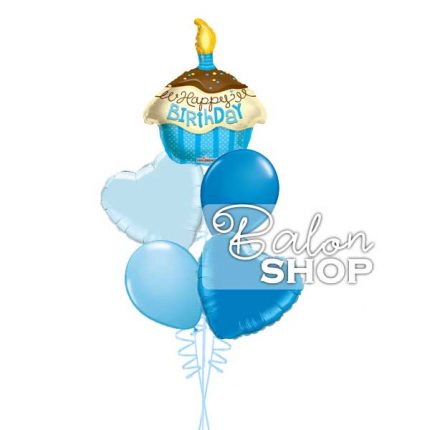 plava tortica buket balona