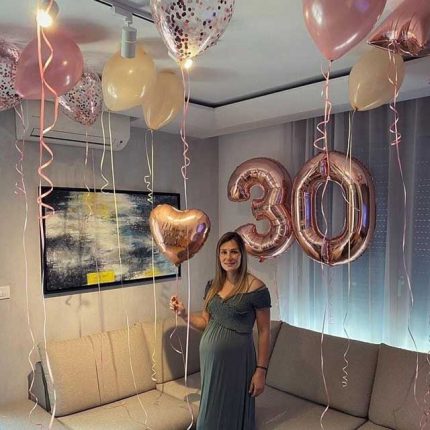 30 rose gold buketi