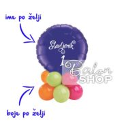 aranzman za sto sa imenom i brojem