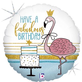 Flamingo Happy Birthday balon