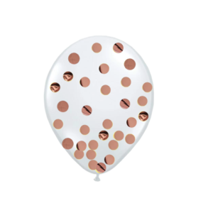 balon rose gold konfete