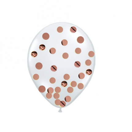 balon rose gold konfete
