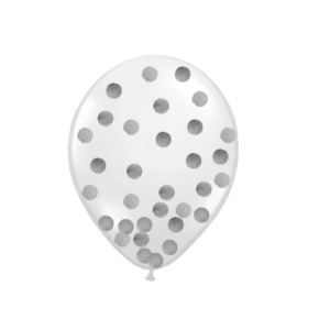 balon srebrne konfete