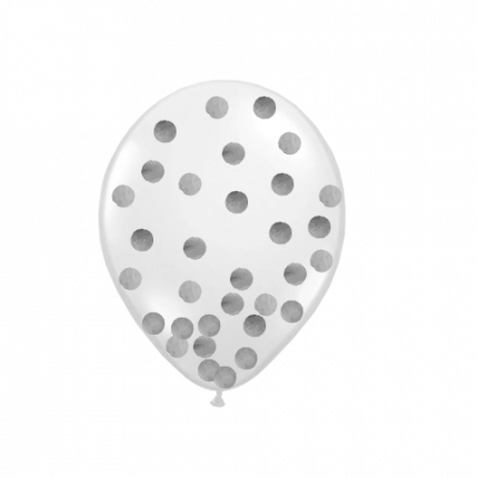 balon srebrne konfete