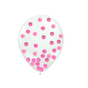 balon svetlo roze konfete