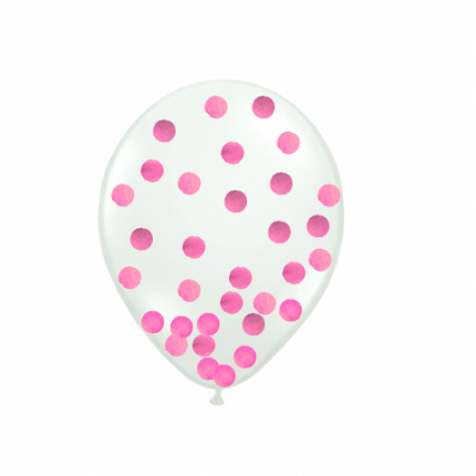 balon svetlo roze konfete