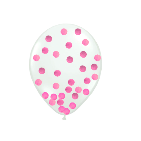balon svetlo roze konfete