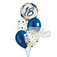 baloni za 18 rodjendan plavo zlatni