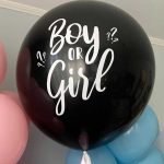 boy or girl balon za otkrivanje pola bebe crni