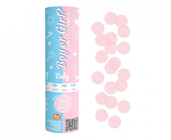 Boy or Girl roze konfete za otkrivanja pola bebe