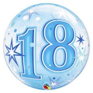 18 rodjendan bubble balon plavi