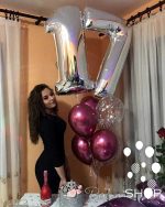 Baloni za 18. rođendan srebrno sa bojom po želji - Slika 2