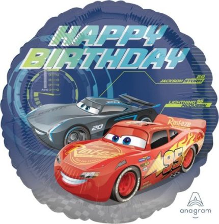 cars happy birhday balon