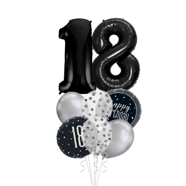 crni baloni za 18 rodjendan