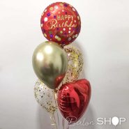 crveni rodjedanski buket balona