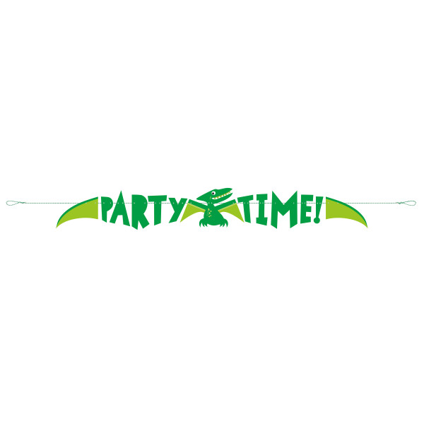 dinosaurus party time baner