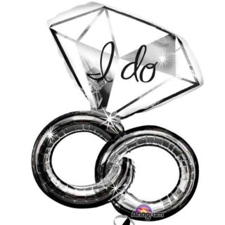 „I do“ balon u obliku dva prstena
