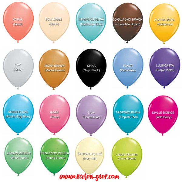Okrugli baloni Fashion boje 28cm