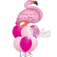 flamingo buket balona