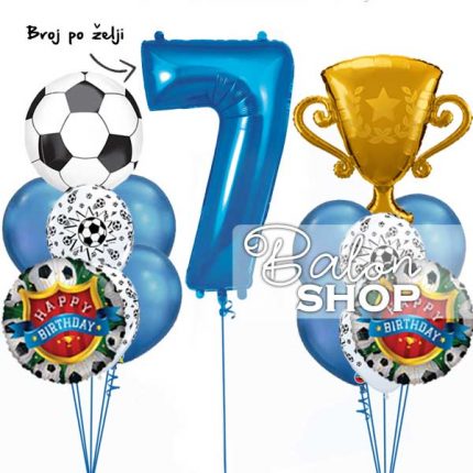 set balona fudbal za dekoraciju rođendana