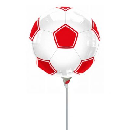 fudbalska lopta crveno beli mali balon