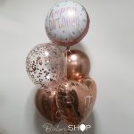 rose gold buket balona sa helijumom