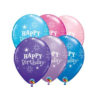 Happy Birthday latex balon sa zvezdicama