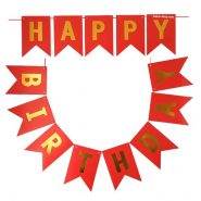 crveni baner happy birhday
