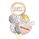 happy birthday gold silver gold rose