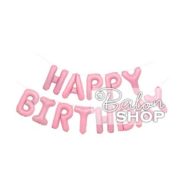 happy birthday slova baloni svetlo roze