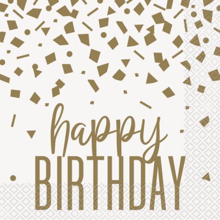salvete happy birthday sa zlatnim konfetama