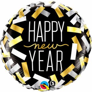 Happy new YEAR crno zlatni balon