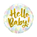 hello baby pastelni balon