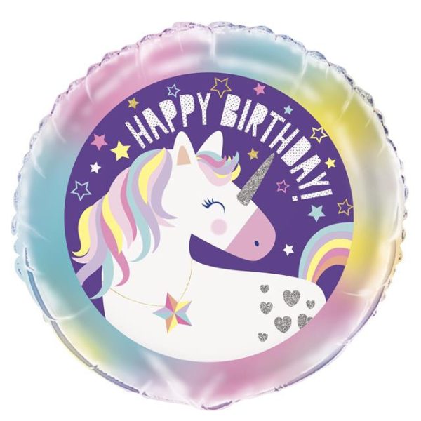 jednorog happy birthday balon