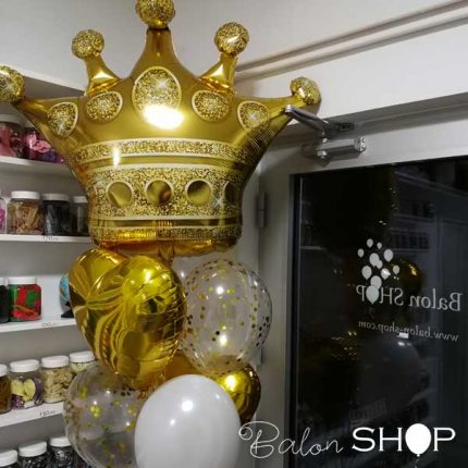 kruna balon buket sa helijumom