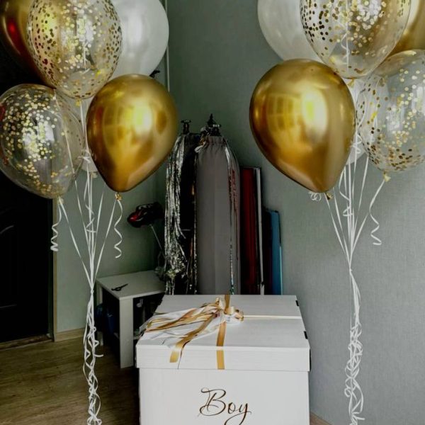 Set balona sa kutijom za otkrivanje pola bebe