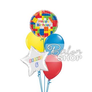 Lego rođedanski buket balona sa imenom