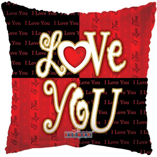 love you zlatno crvena kocka