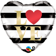 love zlatni balon na pruge