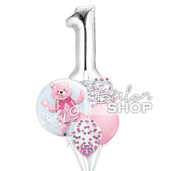 medaa baby girl buket balona za prvi rodjendan