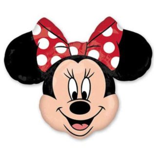 Minnie Mouse folija balon sa crvenom mašnom