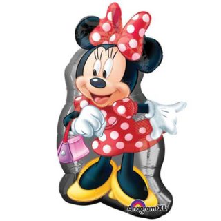 Minnie Mouse u crvenoj tufnastoj haljini balon