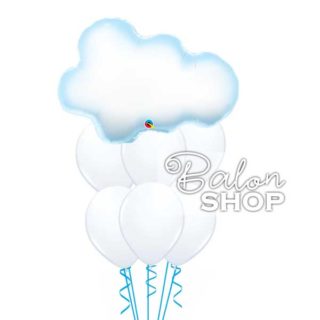 Oblak baloni sa helijumom u buketu