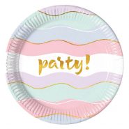 party elegantni pastelni tanjiriic mali za tortu