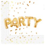 party zlatno bele salvete